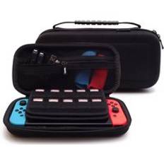 Original ghkjok spel hårdfodral box för nintendo switch/extern hårddisk disk/elektronikkabel organiserarväska/kamera/ström - Svart