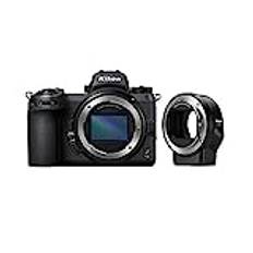 Nikon Z 6II Spegellös fullformatkamera med Nikon FTZ-adapter (24,5 MP, 14 bilder/sekund, hybrid-AF, 2 Expeed-processorer, dubbelt minneskortfack, 4K UHD-video med 10-bitars HDMI-utgåva)