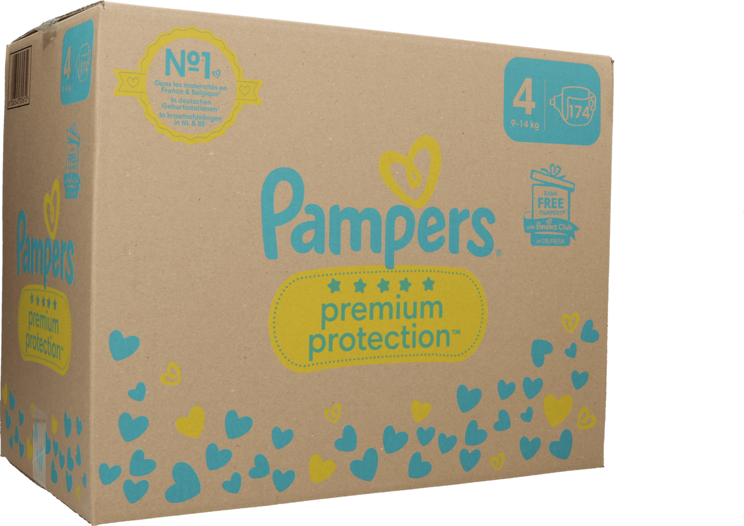 Pampers Blöjor Premium Protection stl. 4, 174 st.
