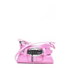 Dsquared2, Väskor , Dam, ONE Size, Läder, Rosa Läder Axelväska Vår/Sommar