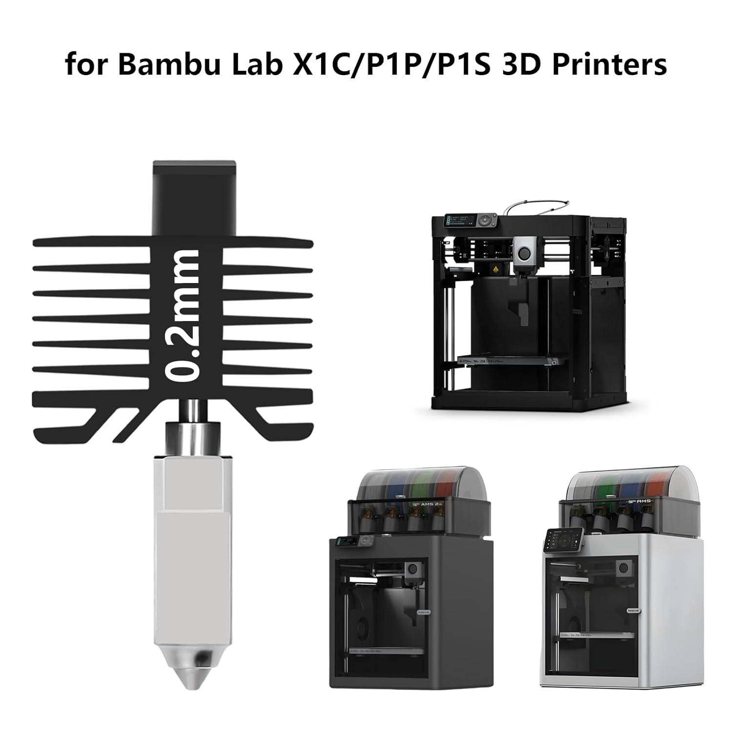 High Quality All-in-one Hotend Kit For Bambu lab X1/P1 Hardened Steel Nozzle For Bambu lab X1C X1 P1P P1S 3D Printer Parts