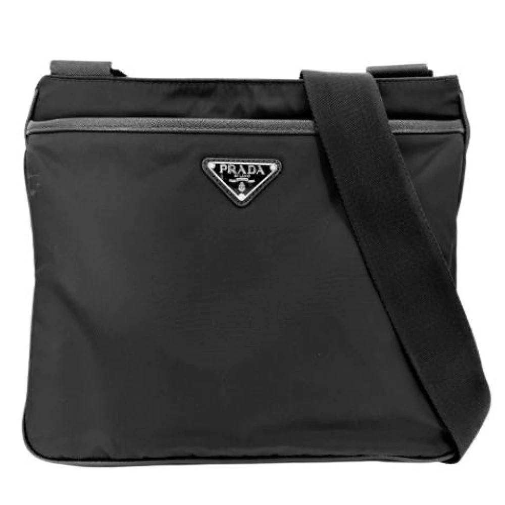 Prada Vintage Pre-owned Vintage Nylon Skuldertaske - Vintage - Dame - Sort - ONE SIZE - Uld