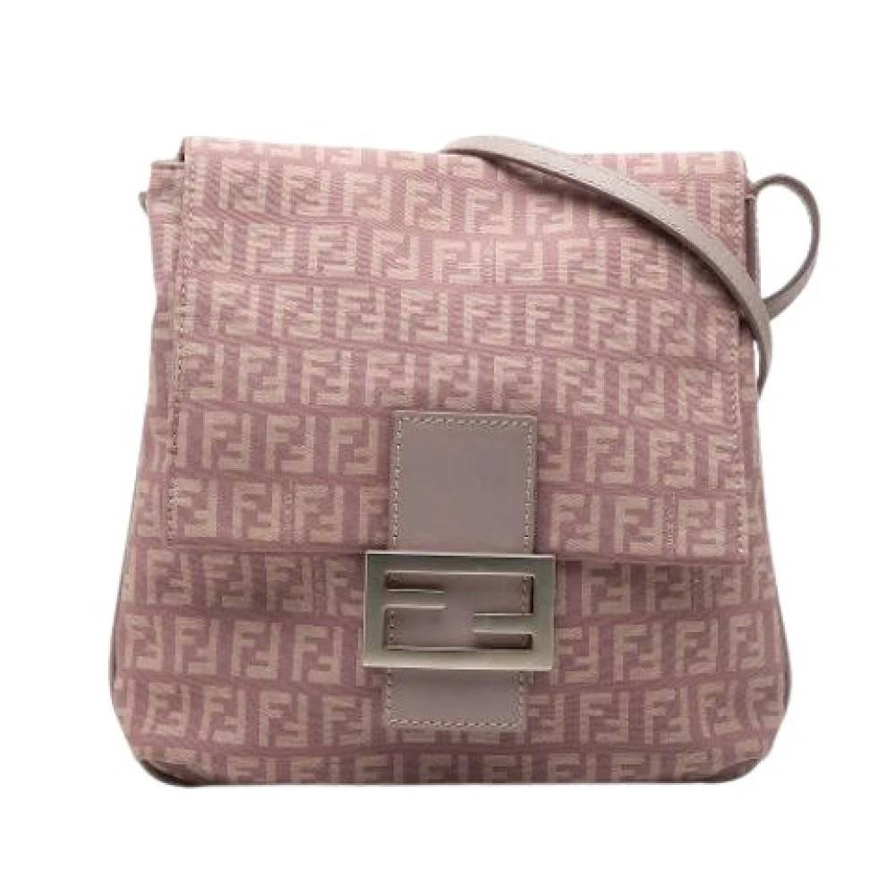 Fendi Vintage Pre-owned Canvas Crossbody Taske - Vintage - Dame - Lilla - ONE SIZE - Uld