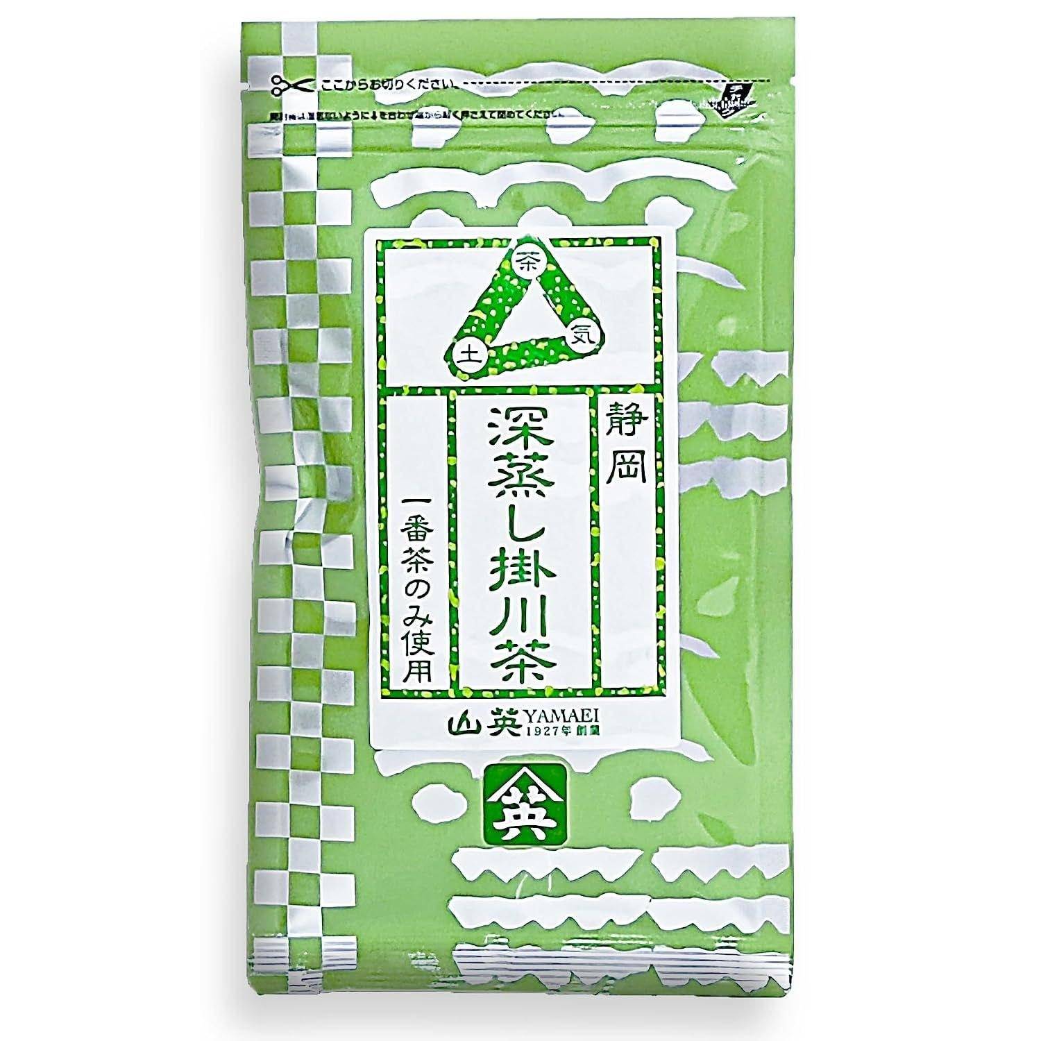 Ocha no Yamaei Fukamushi Kakegawa Te Första Skörden Premium Gröna Blad 110g Producerad i Shizuoka Lämplig för Gåva