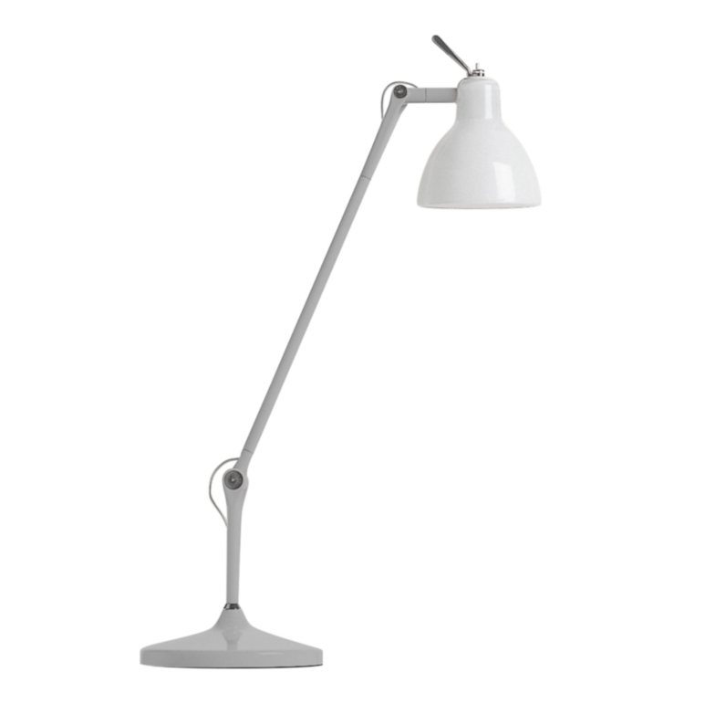 Luxy T1 bordlampe fra Rotaliana - Aluminium / Satin hvid