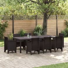 Havetable Brun 250x100x73 cm Poly Rattan