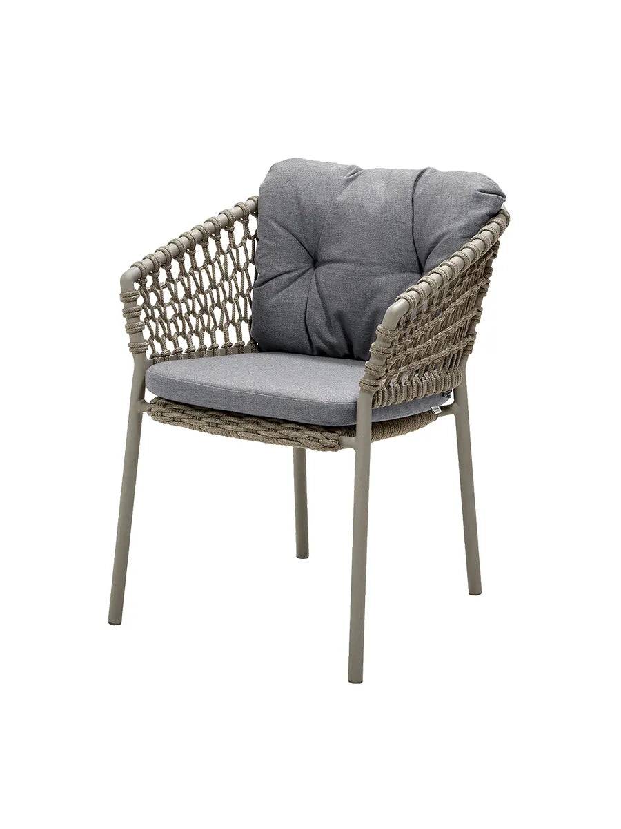 Ocean Stol, Soft Rope fra Cane-line Taupe / Grey, Cane-line Natté - Jacobsen Plus