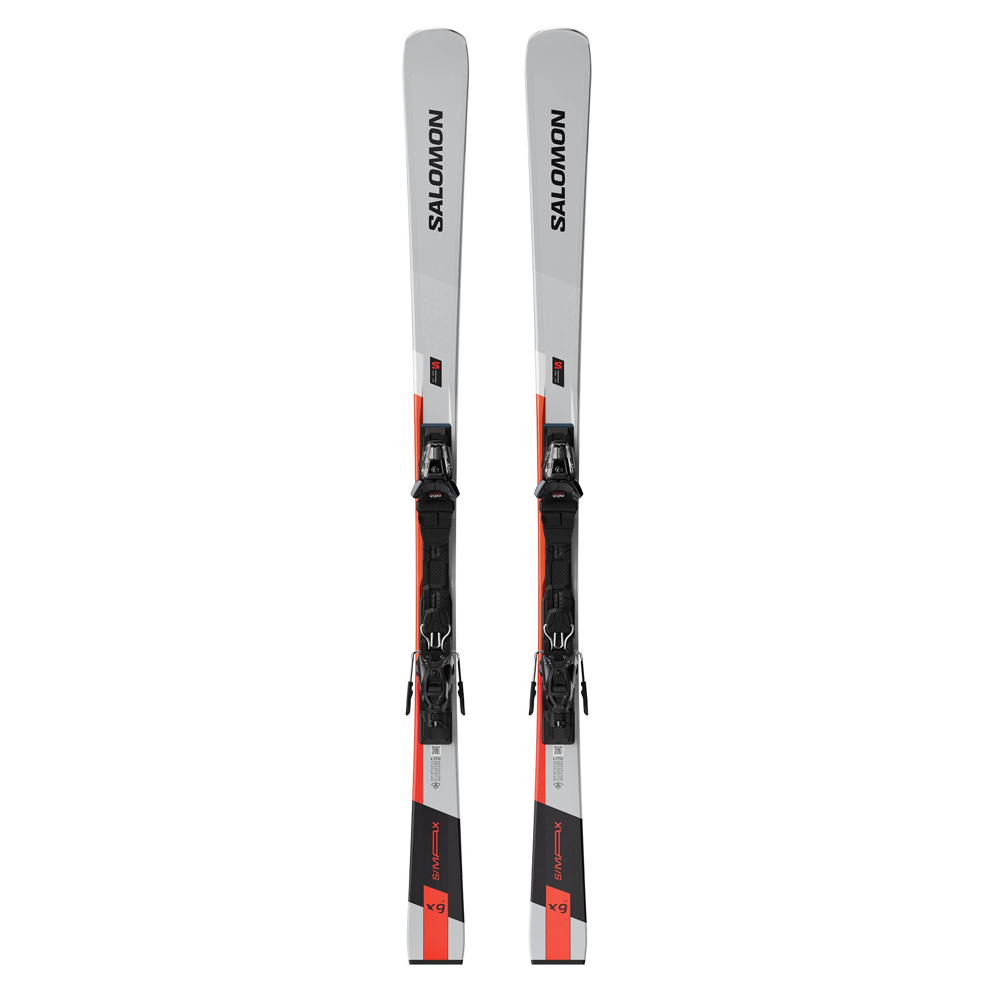 Salomon E S/Max X9 TI Ski (Farve: Grå, Størrelse: 160).
