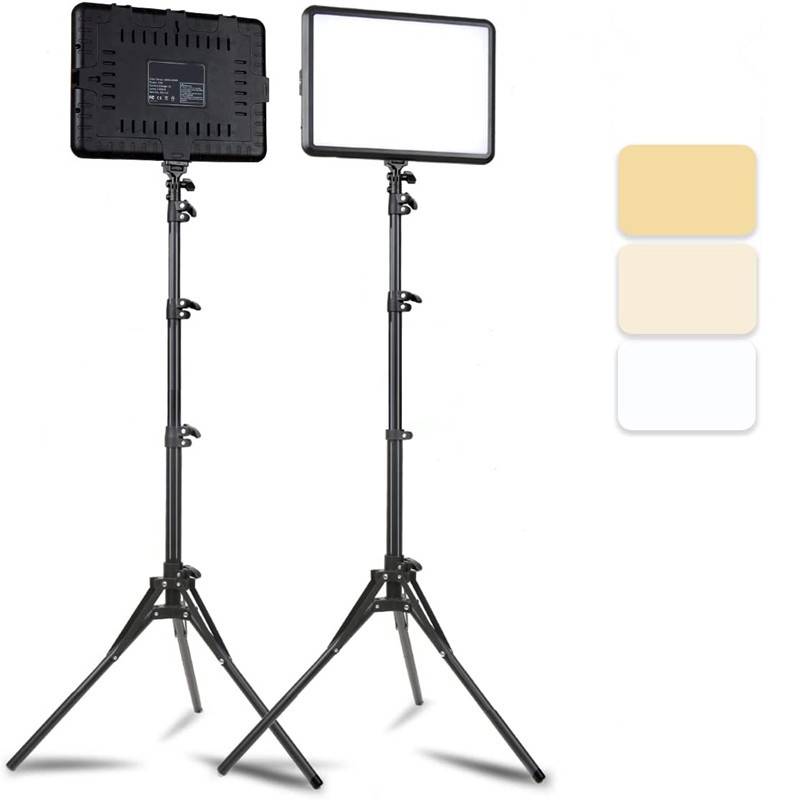 8/12 Inch LED Photography Video Panel Light Photo Studio Lighting Kit For Shoot Live Streaming Youbube With Tripod Stand