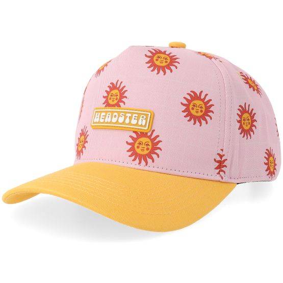 Headster - Rosa adjustable Keps - Kids Horizon Sun Curved Brim Cap Smart Pink Adjustable @ Hatstore