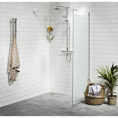 Alterna Vetro brusevæg 60 CM 6 mm Hærdet Silkemat Glas, EasyClean