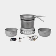 Gaskök Trangia 27 Small, 2100 W + 2 kittlar, 1 stekpanna & vindskydd i HA / hårdanodiserad aluminium + griptång + rem, + Power Gas (230 gram)