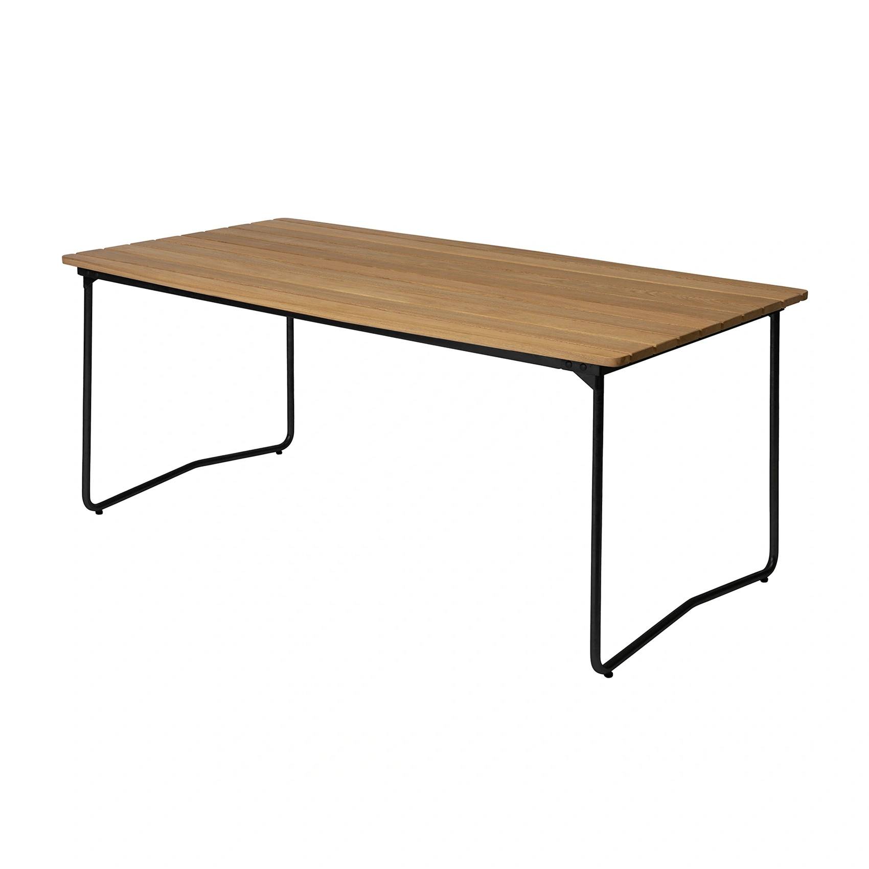 B31 bord oljad ek / svart 170x92 cm - Svart/Träfärgad