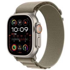 Apple Watch Ultra 2 (2023) | GPS + Cellular | sølv | Alpine Loop Oliv Small