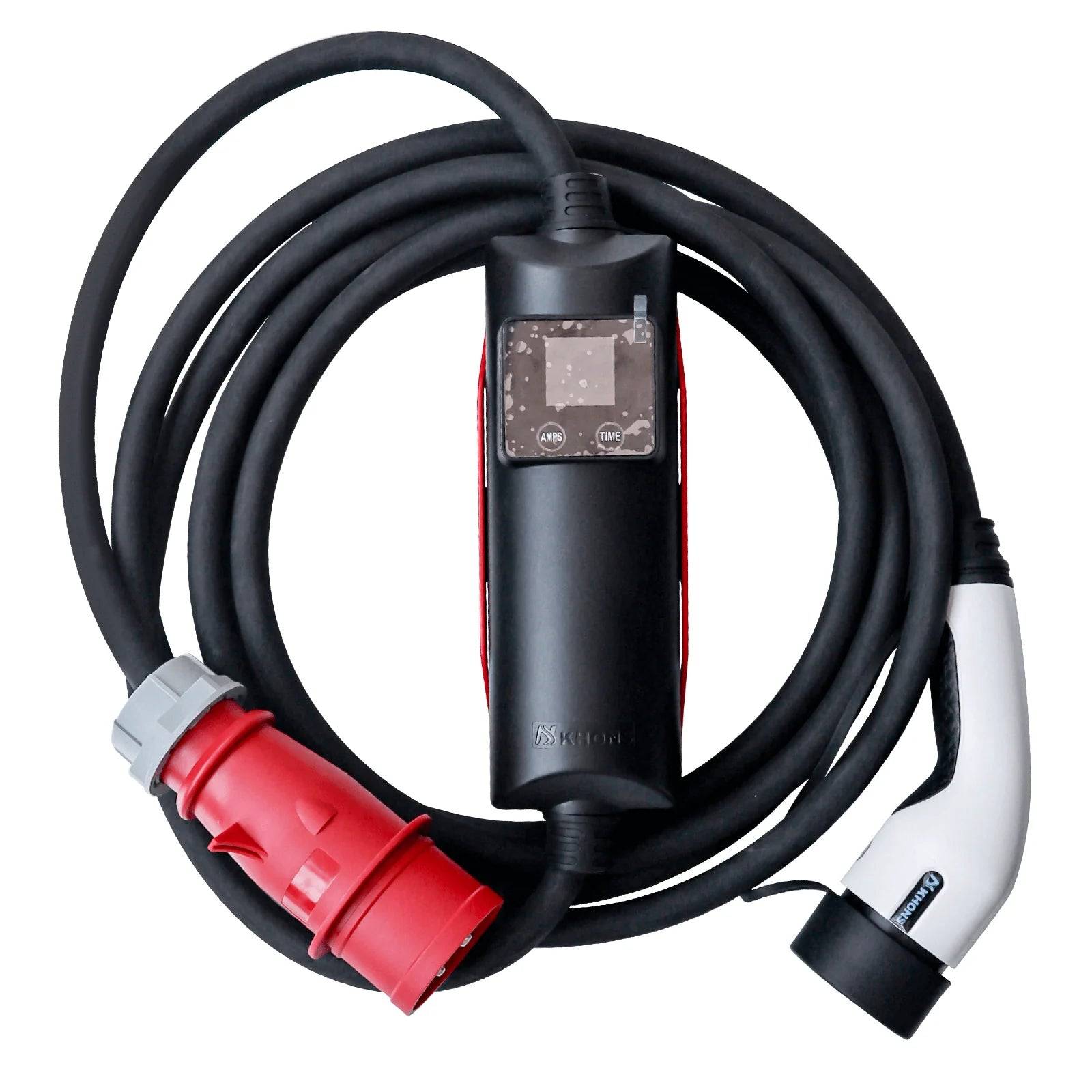 Laddkabel Typ 2 3-fas 11 kW 400 V Evconnect med LCD och RFID – smart laddkabel Mode 2