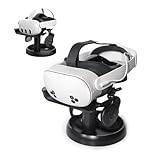 AMVR-stativhållare kompatibel med Quest 3/Quest 2/Pico 4/Vision Pro/för PSVR 2 - Universal VR Headset Display Dock, stabil konsol med rund bas för förvaring, enkel montering