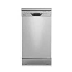 Midea SF 3.45N PRO Geschirrspüler, freistehend und unterbaufähig, 9 Maßgedecke, WLAN, 5 Spülprogramme, 47 dB, 3/6/9h Startzeitvorwahl, Inox, Silber