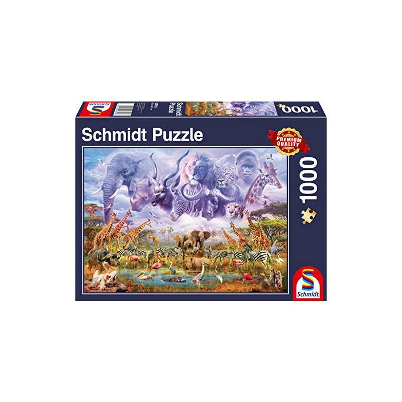 Schmidt Spiele 58356 Tiere an der Wasserstelle, 1000 Teile Puzzle,...
