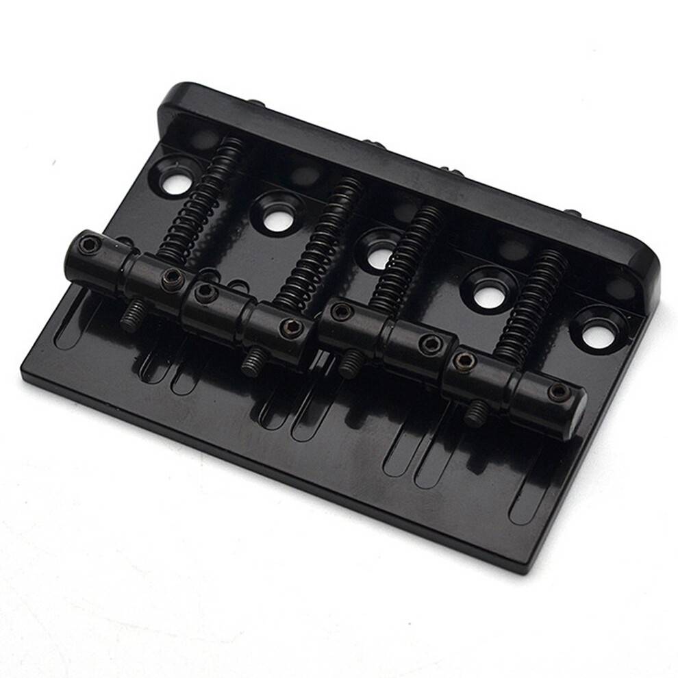 2X 4 String Hardtail Bass Guitar Bridge for Precision Jazz Bass PB JB Style Bass, Black