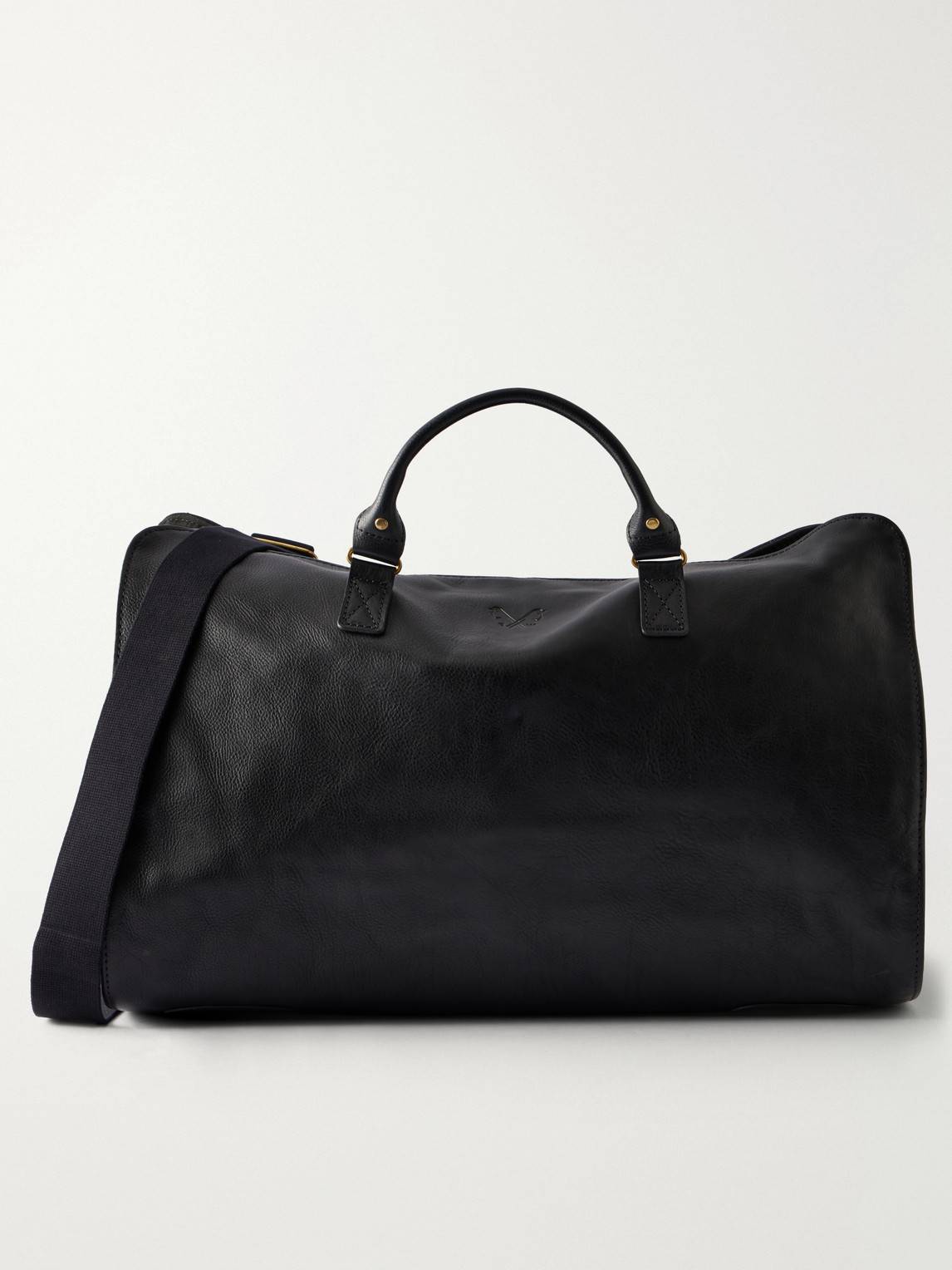 Bennett Winch - S.C. Holdall Convertible Full-Grain Leather and Cotton-Twill Weekend Bag - Men - Black