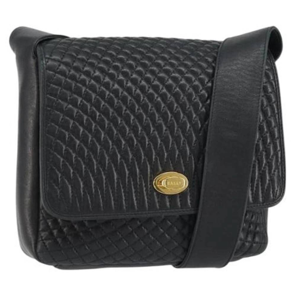Bally Pre-owned Pre-owned Læder Crossbody Taske - Vintage - Dame - Sort - ONE SIZE - Læder
