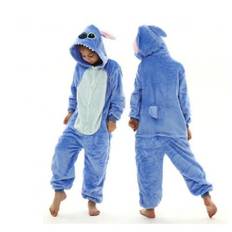 Stitch Kigurumi Børne Pyjamas Varm Natkjole Dyr Onesies Julegaver Respekteret 130cm