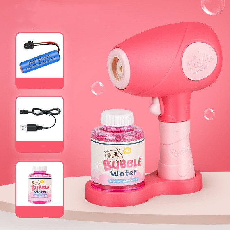 Children's Toys 75ml Automatic Bubble Machine Blower Party Summer Outdoor Toy - Pink