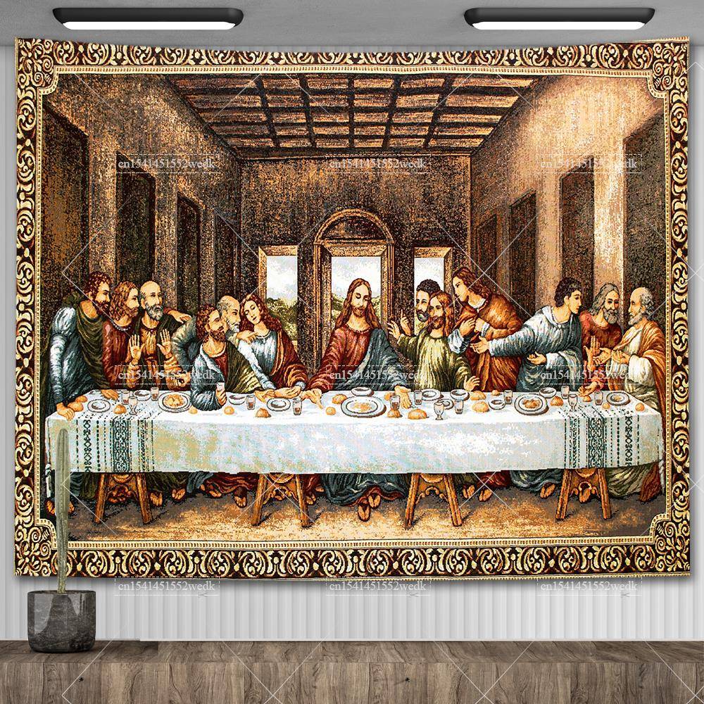 Väggbonaden Den sista måltiden Jesus Jul Kristus Påsk Oljemålningar Sovrumsdekoration Estetiska konstposters brown