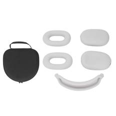 Headphone Case with Ear Pad Case Cover Ear Cup Cover Headband Cover Mesh Pocket Portable EVA Hard grå färg