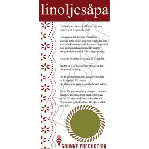 Linoljesåpa 1L - Vit - Golvsåpa till skurgolv - Miljövänlig