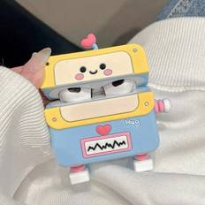 Cute Cartoon Robot Protective Case Compatible With Apple Airpods Pro 1st/2nd/3rd Gen Wireless Earphones