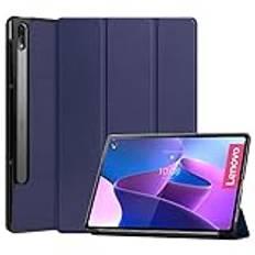 Surfplattaskydd Fodral Compatible with Lenovo Tab P12 Pro 12,6 tums Sugpenn Tri-Fold Stativ Smart Case, Lenovo Tab P12 Pro 12.6 "Slim Case Multi- Viewing Angles Stand Hard Shell Folio Case Cover Auto