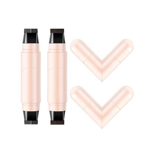 Baorder 2 st eyelinerstämpel svart och brun, eyelinerstämpel med dubbel markör, långvarig, vattentät, snabbtorkande, smudgeresistent, för nybörjare