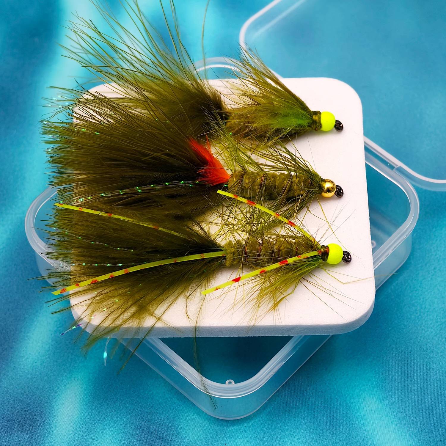 Assorted Design , Olive Streamers Wet Fly For Trout, Salmon, Pike & Bass Fishing - Fly Fishing Lures Of 3pcs /6pcs