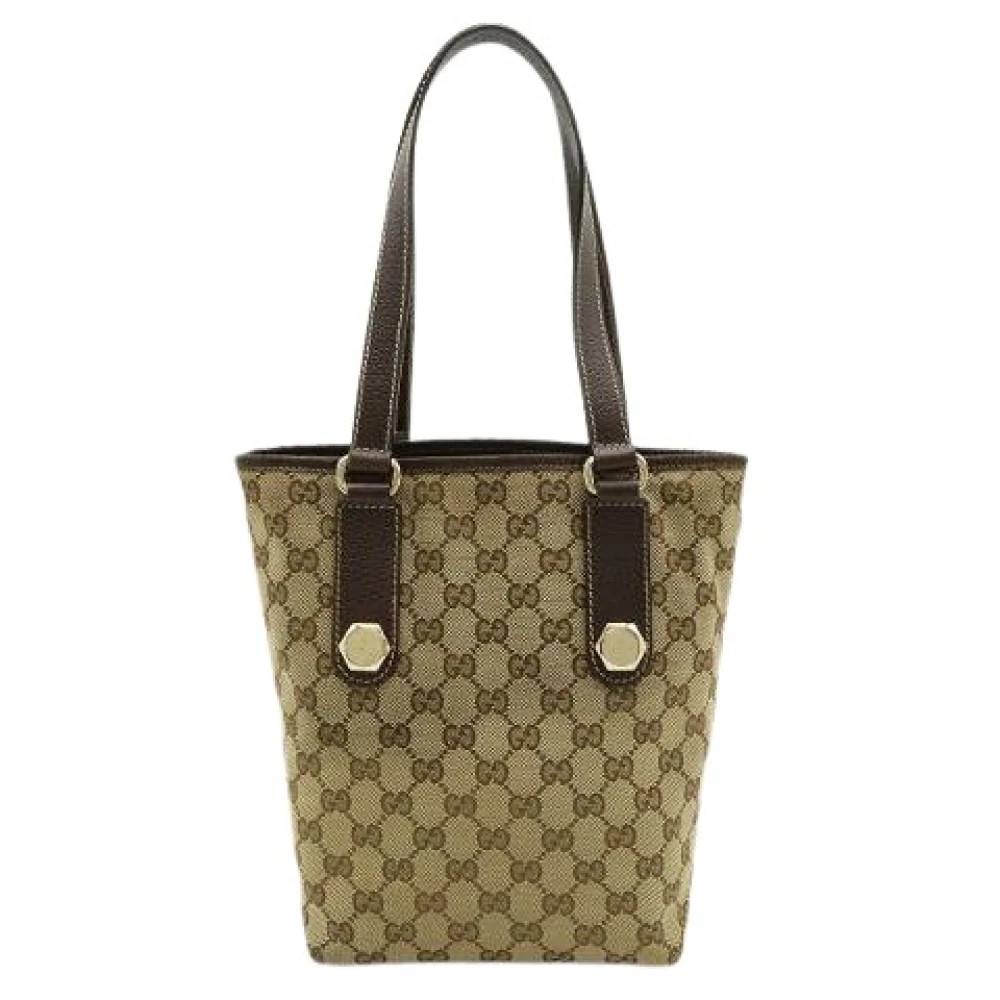 Gucci Vintage Pre-owned GG Canvas Tote Bag - Vintage - Dame - Beige - ONE SIZE - Uld