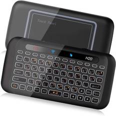 2,4Ghz H20 Mini trådløst tastatur og touchpad mus Combo, 7 farver Justerbar, genopladelig Auto-rotation af Touch Panel Håndholdt fjernbetjening til
