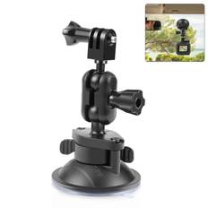 PULUZ PU545B Suction Cup Camera Mount Adjustable Car Camera Mount Dual Ballhead 360 degrees Rotatable svart
