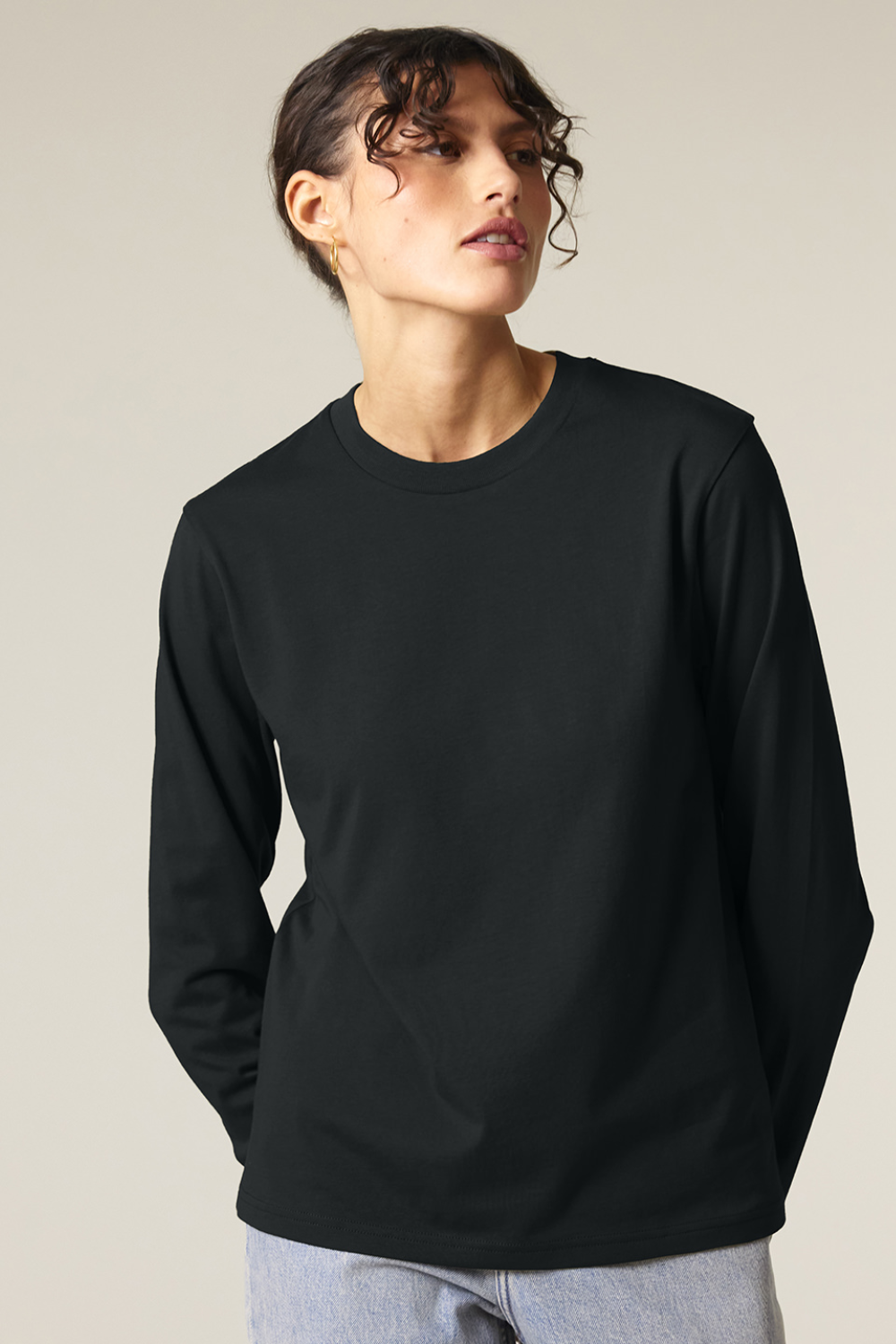 Stanley Stella Unisex Creator 2.0 Long Sleeve T-Shirt, Black Colour: Black, Size: 3XL (3XL)