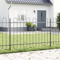 vidaXL Havehegn med Buetop Grå 11,9x1 m Stål