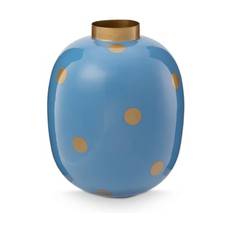 PIP Studio Dot delight Vase - Ø 9 x H 32 cm - Metal - Blå