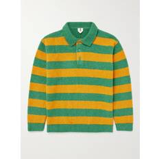 ARKET KIDS - Donald Striped Wool and Mohair-Blend Bouclé Polo Shirt - Men - Yellow - 134/140