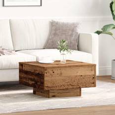 vidaXL Sofabord Gammelt træ 55 x 55 x 31 cm Konstrueret træ