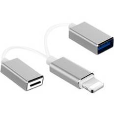 Melaudio otg-kabel med usb-laddningsport lightning för iphone ipad ios 9 to 14 hane till hona adapter för midi-tangentbord - Med laddningsport