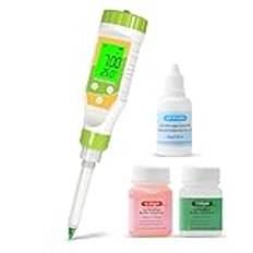 YIYEGO Digital pH-mätare för livsmedel, pH-mätare med hög precision pH-sond, pH-testare för korv, salami, kött, ost, fasta prover och vatten 0,01 upplösning