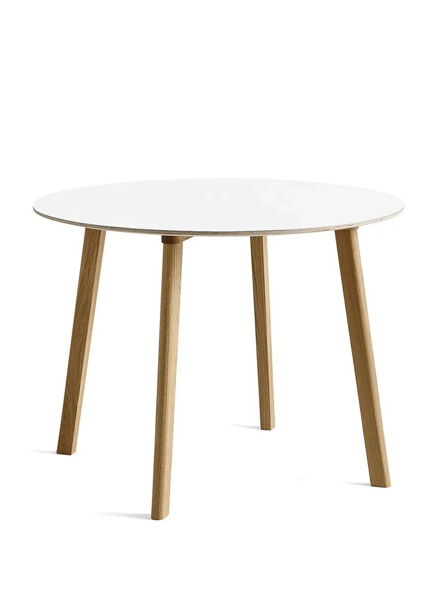 CPH Deux 220 Bord fra Hay Ø 98 x H73 cm / Pearl white laminat / Pearl white (bøg) - Jacobsen Plus