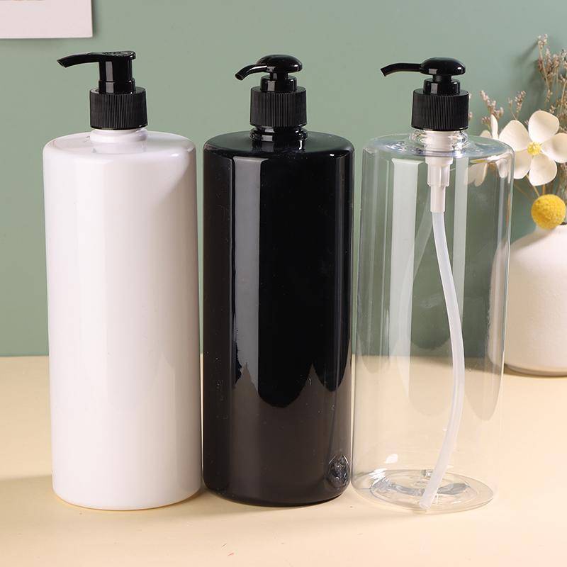 1 st 1000 ml tvålbehållare för badrum, stor kapacitet, flaskor för schampo och duschgel, påfyllningsbar behållare för lotion och flytande förvaring