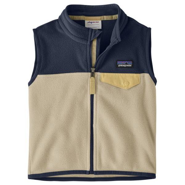 Patagonia Baby's Micro D Snap-T Vest Fleeceväst Barn Storlek 2 Years Färg beige/blå