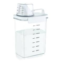 Tokokimo Waschpulver Aufbewahrungsbox, Waschpulver Dosierer, Luftdichter Waschmittelspender mit Messbecher, Mehrzweck Waschmittelbox für Pulver, Geeignet für Waschpulver, Wäscheparfüm, 1800 ml