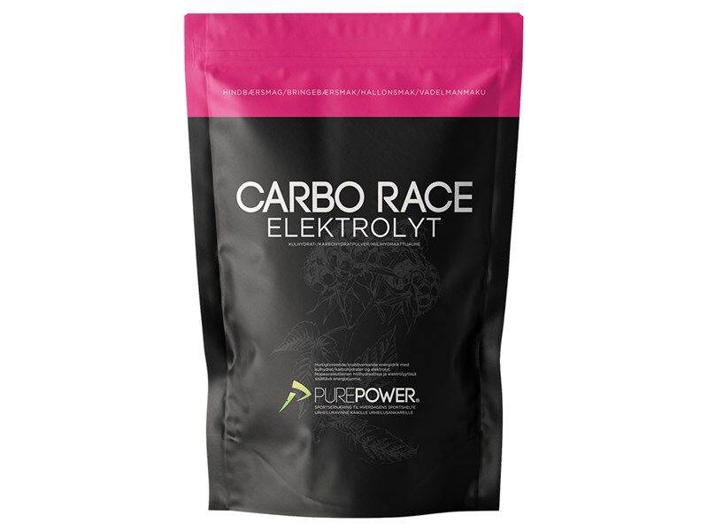 Purepower carbo race elektrolyt hindbær 1 kg