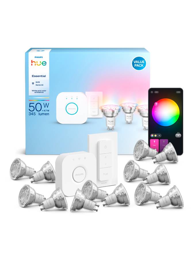 Philips Hue Essential - Color - Mega Starter Kit - GU10
